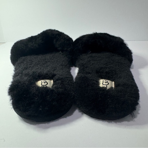 UGG Fluff Slide II Black Fur Lamb Slippers  (Women) US 12/UK10 - Picture 5 of 10